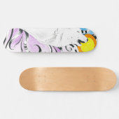 Heulenarktischer Wolf-Stammes- Mond Skateboard (Horizontal)