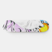 Heulenarktischer Wolf-Stammes- Mond Skateboard (Horizontal)
