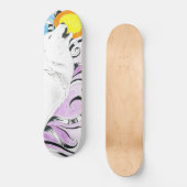 Heulenarktischer Wolf-Stammes- Mond Skateboard (Vorderseite)