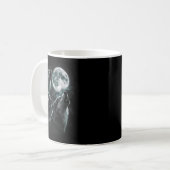 Heulend am Mond Wolfspack Sternen Wildtiere Kaffeetasse (Vorderseite Links)