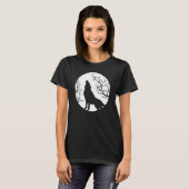 Heulend Bei Dem Mond Wölfe Goth Gothic Wolf 2 T-Shirt (Vorne ganz)