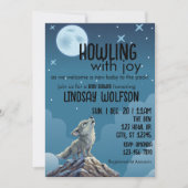 Heulend vor Freude, Wolf Baby Shower Einladung (Vorderseite)
