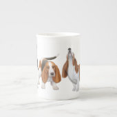 Heulendachshund-Jagdhund-Knochen-China-Tasse Porzellantasse (Vorderseite)