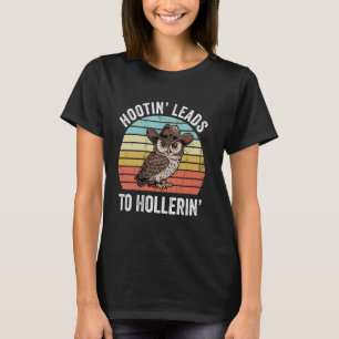 Heulende Eule führt zu lustigem Cowboy-Geheul T-Shirt
