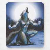 Heulende Werewolf-Frau Mousepad (Vorne)