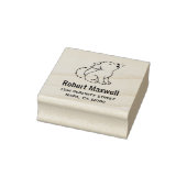 Heulende Wolf Welpen Adresse Gummistempel (Stempel)