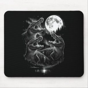 Heulender Alligator Mond vintage Retro-Stil lustig Mousepad
