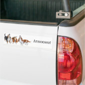 Heulender Dachshund-Jagdhund-Autoaufkleber Autoaufkleber (Auf Lkw)