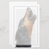 Heulender Dobermann Briefpapier (Vorne/Hinten)