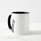Heulender Dobermann, Nahaufnahme Tasse (Vorderseite Links)