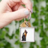 Heulender Dobermann Schlüsselanhänger (Hand)