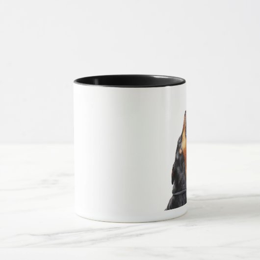 Heulender Dobermann Tasse (Zentrum)