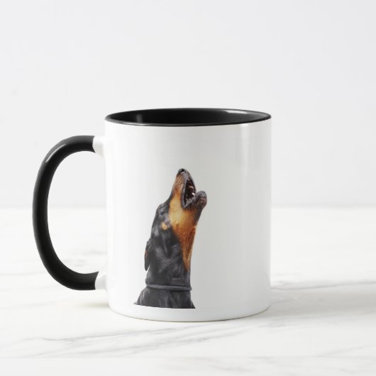Heulender Dobermann Tasse (Links)