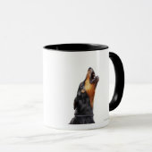 Heulender Dobermann Tasse (VorderseiteRechts)