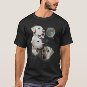 Heulender Mond T-Shirt - Lustiger Gelber Labrador