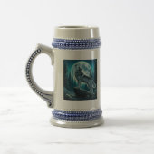 Heulender Wolf Bierglas (Links)