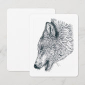 Heulender Wolf Dankeskarte (Vorne/Hinten)