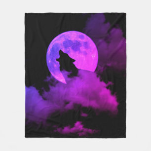 heulender Wolf Fleecedecke