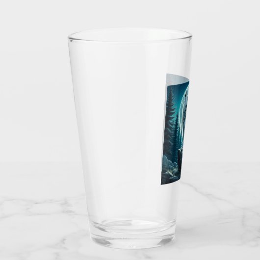 Heulender Wolf Glas (Rechts)