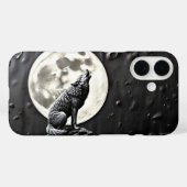 heulender Wolf Hund Vollmond Case-Mate iPhone Hülle (Rückseite (Horizontal))
