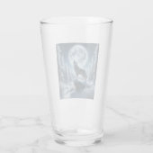 Heulender Wolf im Winter Glas (Rückseite)
