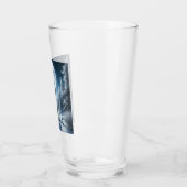 Heulender Wolf im Winter Glas (Links)