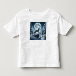 Heulender Wolf im Winter Kleinkind T-shirt
