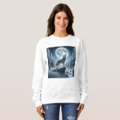 Heulender Wolf im Winter Sweatshirt (Vorne ganz)