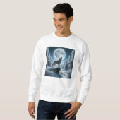 Heulender Wolf im Winter Sweatshirt (Vorne ganz)