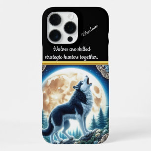 Heulender Wolf in einem mondbeschienenen Wald iPhone 16 Pro Max Hülle