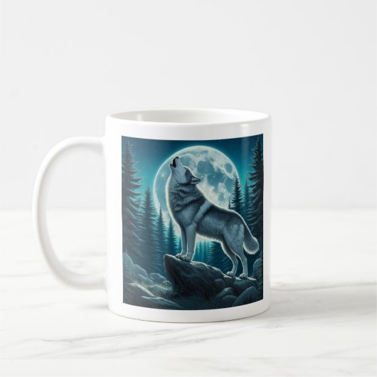 Heulender Wolf Kaffeetasse (Links)