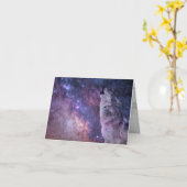 Heulender Wolf Karte (Gelbe Blume)
