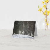 Heulender Wolf Karte (Gelbe Blume)