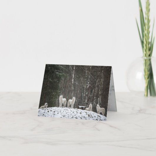 Heulender Wolf Karte (Vorderseite)