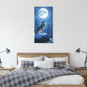 Heulender Wolf Leinwanddruck (Insitu (Schlafzimmer))