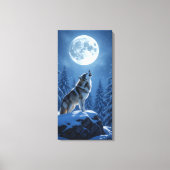 Heulender Wolf Leinwanddruck (Vorderseite)
