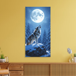 Heulender Wolf Leinwanddruck