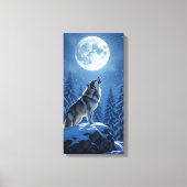 Heulender Wolf  Leinwanddruck (Vorderseite)