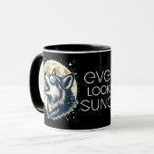 Heulender Wolf mit Sonnenbrille – ELGIS Tasse (Vorderseite Links)