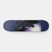 Heulender Wolf Mondlicht-Bergkunst Skateboard (Horizontal)