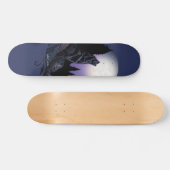 Heulender Wolf Mondlicht-Bergkunst Skateboard (Horizontal)