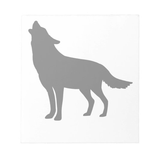 Heulender Wolf Notizblock (Vorderseite)
