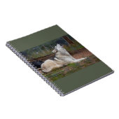 Heulender Wolf Notizbuch Notizblock (Rechte Seite)