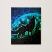 heulender Wolf Puzzle (Vertikal)
