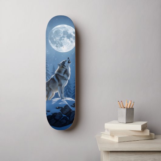 Heulender Wolf Skateboard (Wandkunst)