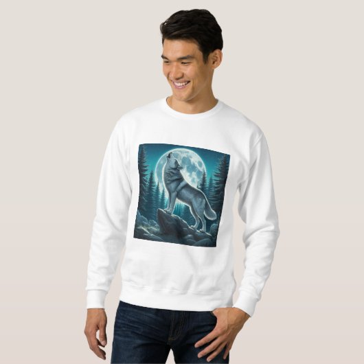 Heulender Wolf Sweatshirt (Vorne ganz)