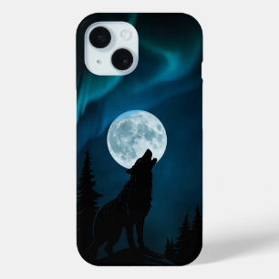 Heulender Wolf Vollmond Aurora Handyhülle Case-Mate iPhone Hülle