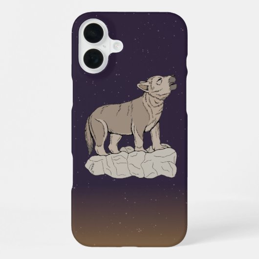 Heulender Wolfswelpe iPhone Hülle (Rückseite)