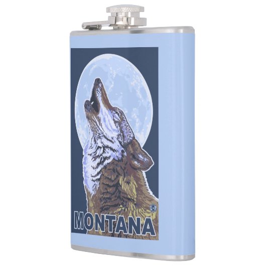 Heulendes MontanaWolf Flachmann (Links)