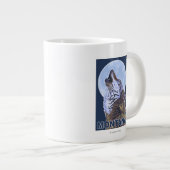 Heulendes MontanaWolf Jumbo-Tasse (Vorderseite Rechts)